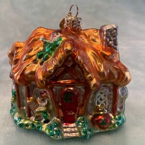 MINT 2001 Christopher Radko "Killarny Cottage" St. Patrick's Day Glass Ornament
